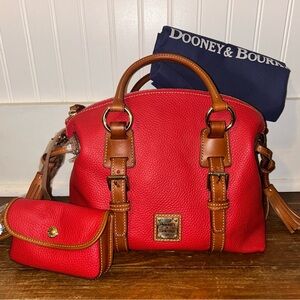 **NEW** Dooney & Bourke Red and Brown Bristol Satchel